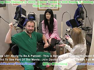 Doctor Tampa and Nurse Stacy Shepard perform a humiliating gynecology exam on Alexandria Wu as part of her university entrance physical