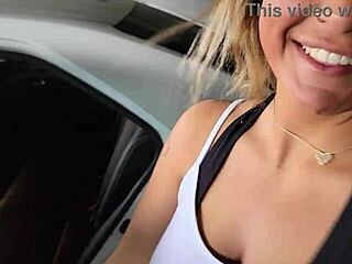 Alexis Kay's big boobs and natural beauty get covered in cum in public gym setting