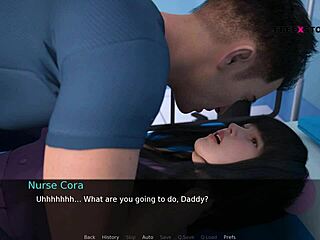 Enfermera Cora seduce a John en un encuentro animado en 3D en el hospital