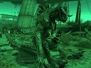 Секс сцена с карикатура с чудовище от Fallout 4