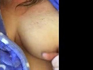 Masturbating with big boobs and tits