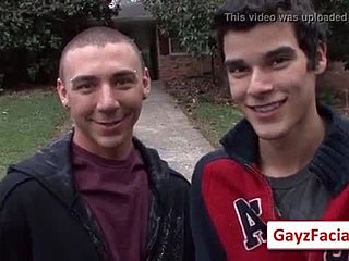 Twinks in a Gay Hardcore Bukkake Party