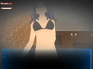 Animated gangbang with sexy femdoms and their slave