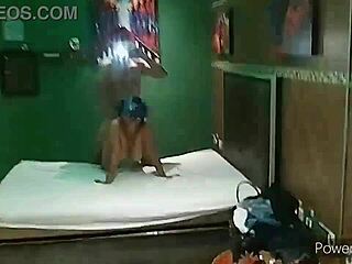 Sensual anal with a cute Colombian couple in a hotel room