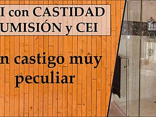 Sensual Spanish game with chastity and hands-free action