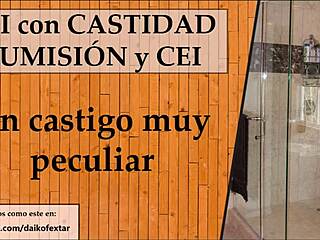 Sensual Spanish game with chastity and hands-free action