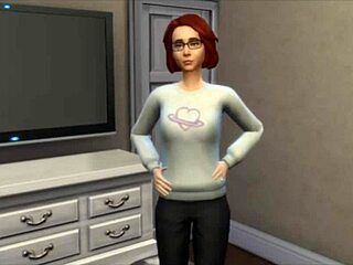 Sims 4 kartun porno dengan gadis remaja yang menggoda tetangganya