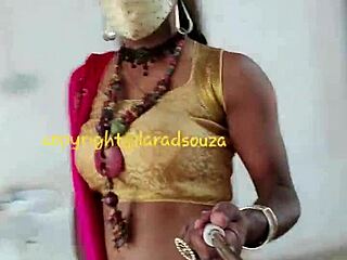 Lara D'Souza's sensual saree showcase: An Indian femboy's captivating performance