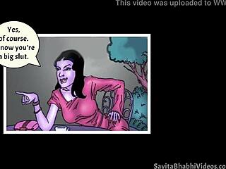 Hot Indian cartoon bhabhi gets naughty in Hindi