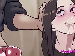 Нецензурисани јапански хентаи видео који приказује младу девојку која ради руковање