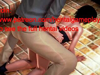 3D cartoon video of adorable witch girl engaging in erotic activities with a man